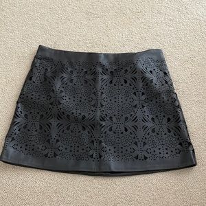 F21 leather cutout skirt
